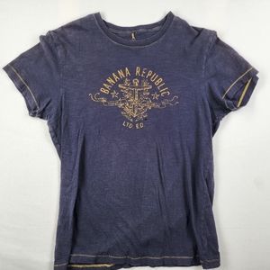 Blue/Gold Banana Republic Shirt Medium